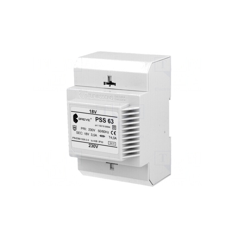 Transformator de Alimentare 63VA 230V la 18V cu Bandă de Cleme | Electronic-mag.ro | Componente Electronice