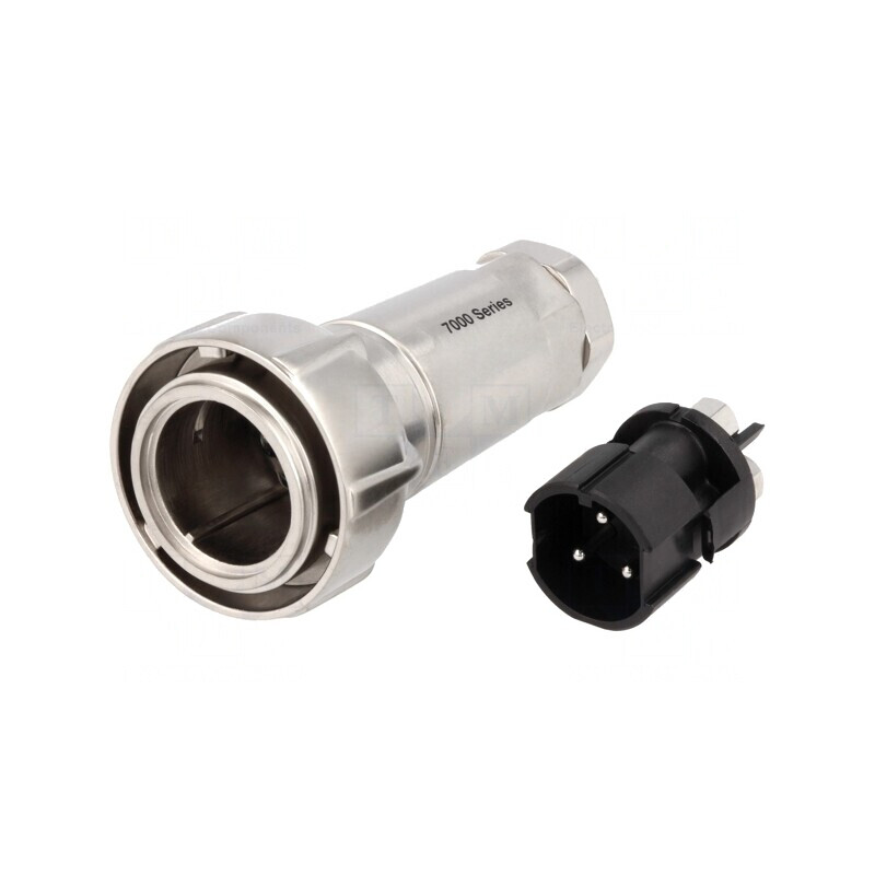Conector Circular 3 PIN Buccaneer 7000 Nichelat | Electronic-mag.ro | Componente Electronice