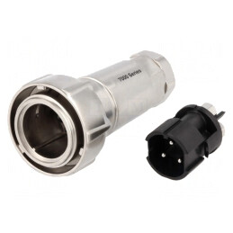 Conector Circular 3 PIN Buccaneer 7000 Nichelat | Electronic-mag.ro | Componente Electronice