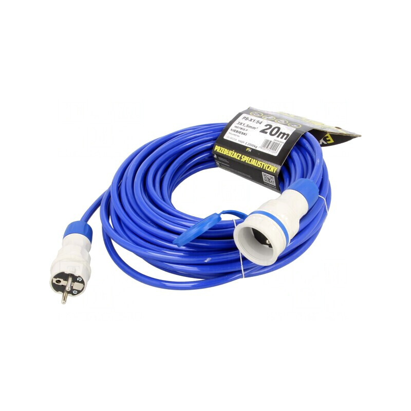 Prelungitor alimentare 20m 16A albastru | Electronic-mag.ro | Componente Electronice