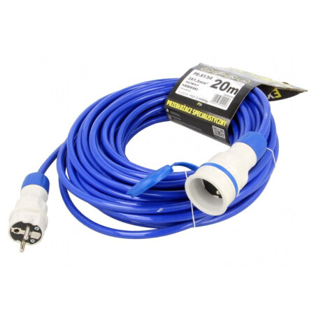 Prelungitor alimentare 20m 16A albastru | Electronic-mag.ro | Componente Electronice
