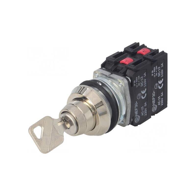 Comutator rotativ cu cheie 30mm 2NC 3NO IP56 | Electronic-mag.ro | Componente Electronice Comutator rotativ cu cheie 30mm 2NC 3NO IP56 | Electronic-mag.ro | Componente Electronice