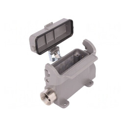 Carcasă pentru conectori HAN 16A cu clichet PG16 | Electronic-mag.ro | Componente Electronice