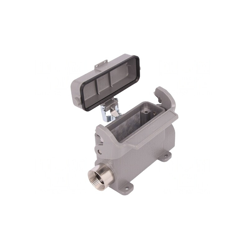 Carcasă pentru conectori HAN 16A cu clichet PG16 | Electronic-mag.ro | Componente Electronice