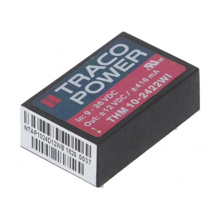 Convertor DC/DC 10W 9-36V la 12V/-12V | Electronic-mag.ro | Componente Electronice
