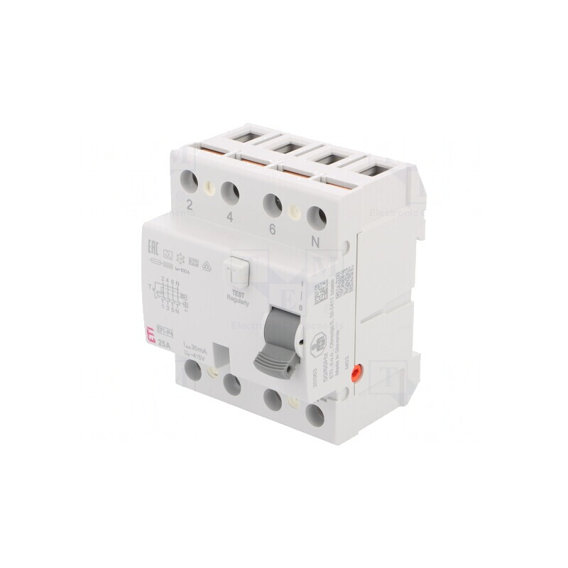 Întrerupător diferenţial 25A 30mA 4P 230V/400V | Electronic-mag.ro | Componente Electronice
