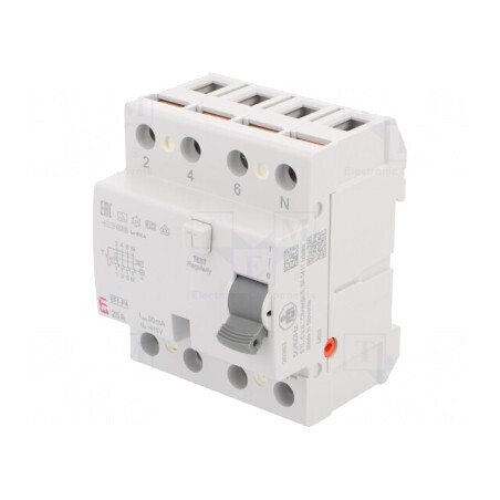 Întrerupător diferenţial 25A 30mA 4P 230V/400V | Electronic-mag.ro | Componente Electronice