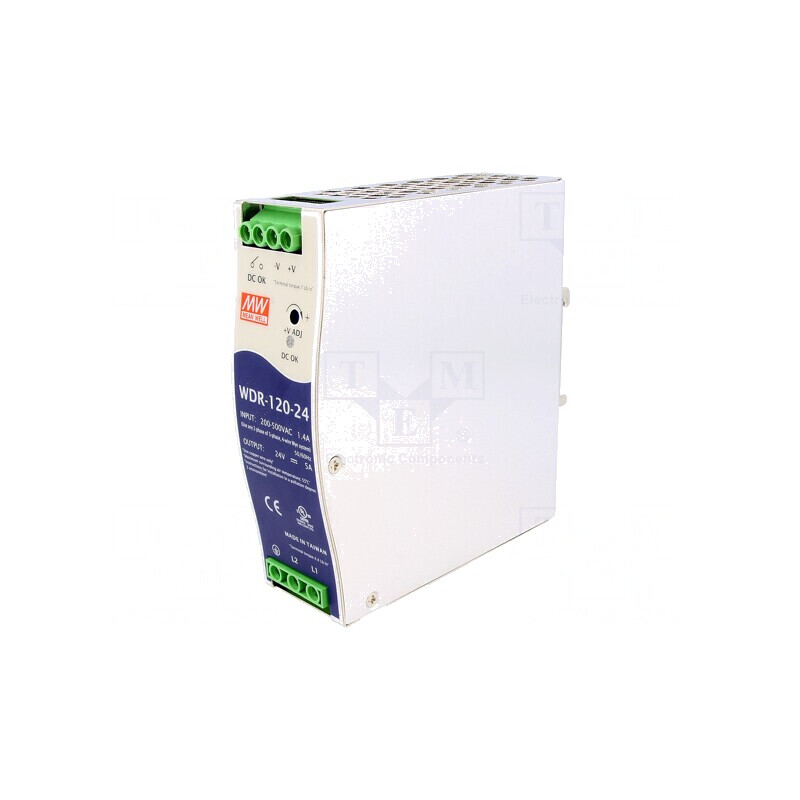 Alimentator Pulsatoriu DIN 120W 24V 5A | Electronic-mag.ro | Componente Electronice