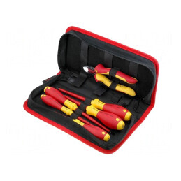 Set Clești și Șurubelnițe cu Geantă 6 Buc. 1kVAC | Electronic-mag.ro | Componente Electronice
