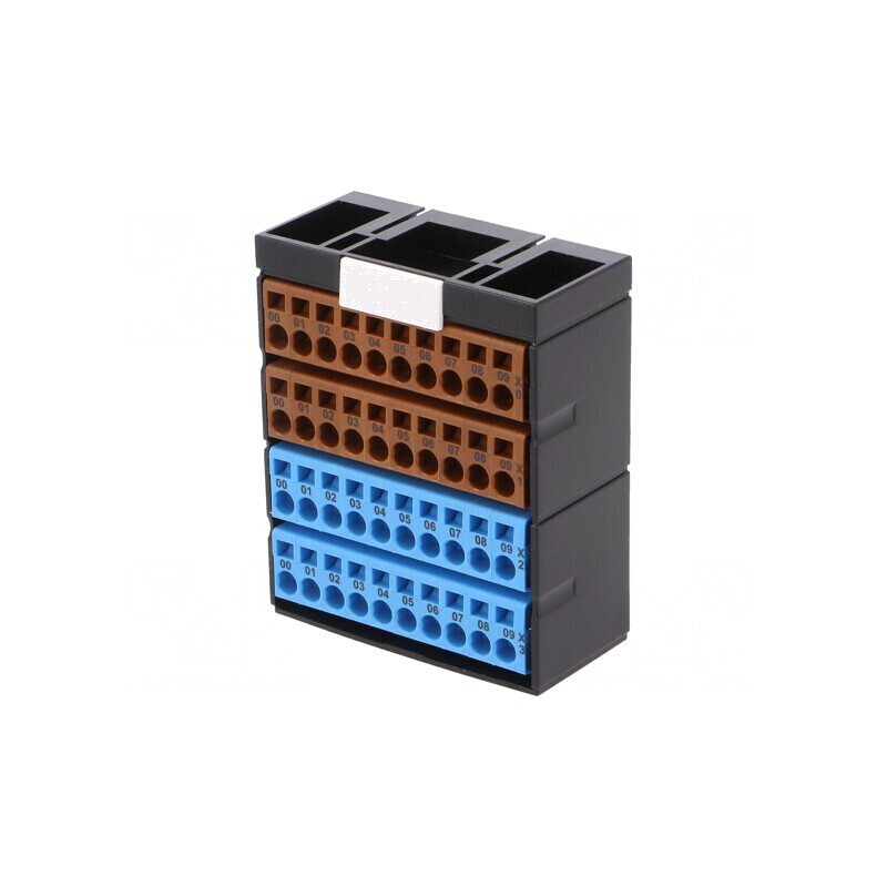 Bloc Distribuție cu 2 Piste și 40 Borne, Lățime 56mm | Electronic-mag.ro | Componente Electronice