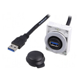 Soclu USB 30mm RMQ-Titan Ø30,5mm IP20 0,3m USB 3.0 | Electronic-mag.ro | Componente Electronice