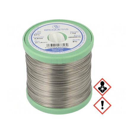Sârmă de lipit 0,8mm 1000g cu plumb 183°C BROFIL | Electronic-mag.ro | Componente Electronice