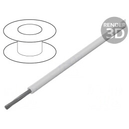 Cablu HookUp Wire Cu 18AWG PVC Alb 30,5m | Electronic-mag.ro | Componente Electronice