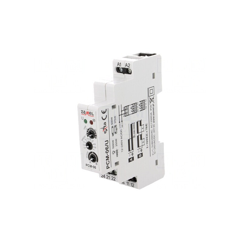 Timer Programabil DPDT 0,1s-1h 250VAC/8A 12-240V PCM-06/U | Electronic-mag.ro | Componente Electronice