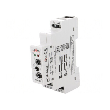 Timer Programabil DPDT 0,1s-1h 250VAC/8A 12-240V PCM-06/U | Electronic-mag.ro | Componente Electronice