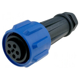Conector Circular Mufă Mamă 5 PIN Filet Interior | Electronic-mag.ro | Componente Electronice