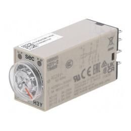 Timer 0,5-10s DPDT 24VAC H3Y-2 | Electronic-mag.ro | Componente Electronice