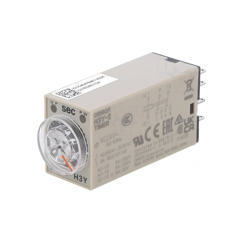 Timer 0,5-10s DPDT 24VAC H3Y-2 | Electronic-mag.ro | Componente Electronice Timer 0,5-10s DPDT 24VAC H3Y-2 | Electronic-mag.ro | Componente Electronice