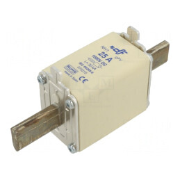Siguranță gPV 25A 1kVDC Ceramică Argintie NH1 | Electronic-mag.ro | Componente Electronice