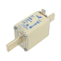 Siguranță gPV 50A 1kVDC NH1 Ceramică Argintie | Electronic-mag.ro | Componente Electronice