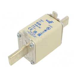 Siguranță gPV 63A 1kVDC NH1 Ceramică Argintie | Electronic-mag.ro | Componente Electronice