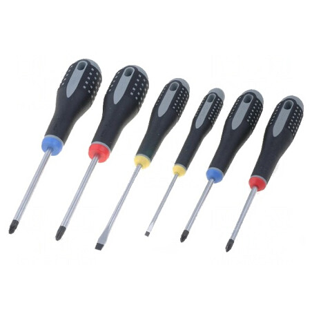 Set șurubelnițe Phillips, Pozidriv, Plată ERGO 6 buc. | Electronic-mag.ro | Componente Electronice