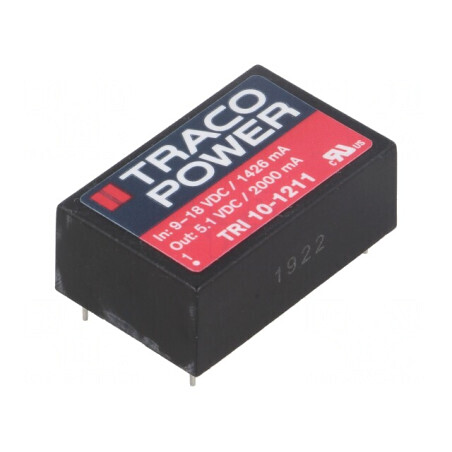 Convertor DC/DC 10W 9-18V la 5.1V 2A DIP24 | Electronic-mag.ro | Componente Electronice