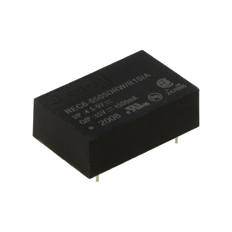Convertor DC/DC 6W 4.5-9V la 5V și -5V DIP24 | Electronic-mag.ro | Componente Electronice