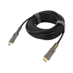 Cablu HDMI 2.0 Optic 10m Negru Metalic | Electronic-mag.ro | Componente Electronice