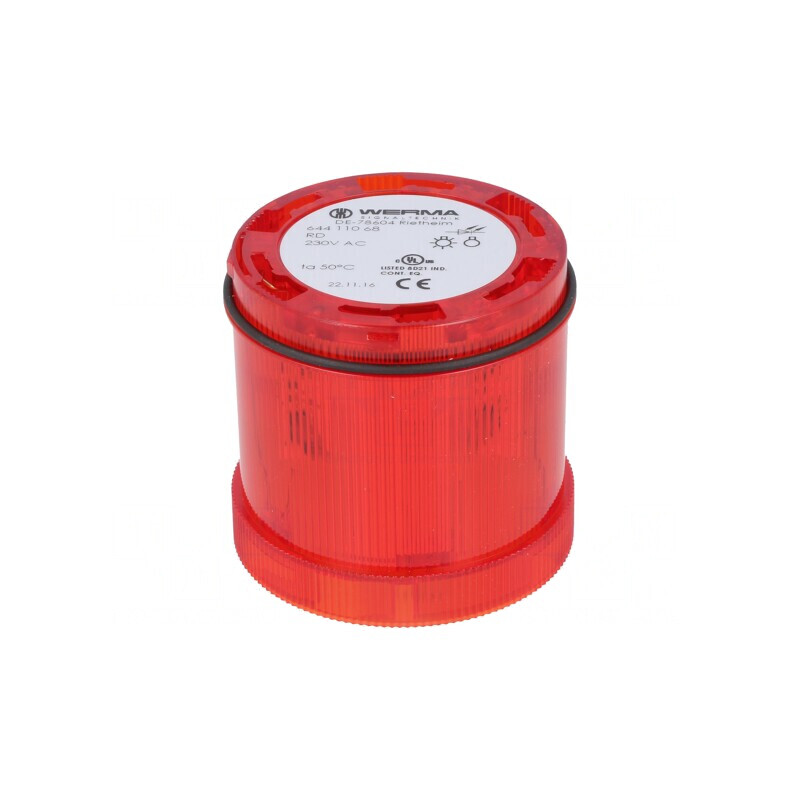 Semnalizator Luminos LED Roșu 230VAC IP65 Ø70x65mm | Electronic-mag.ro | Componente Electronice