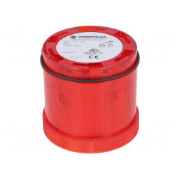 Semnalizator Luminos LED Roșu 230VAC IP65 Ø70x65mm | Electronic-mag.ro | Componente Electronice