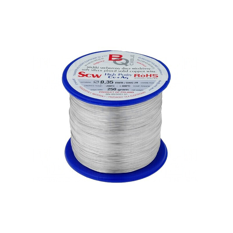 Sârmă de Cupru Argintată 0.35mm 250g | Electronic-mag.ro | Componente Electronice