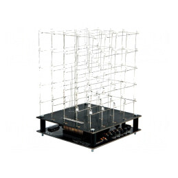 Lampa Cub LED 3D Albă 9VDC | Electronic-mag.ro | Componente Electronice