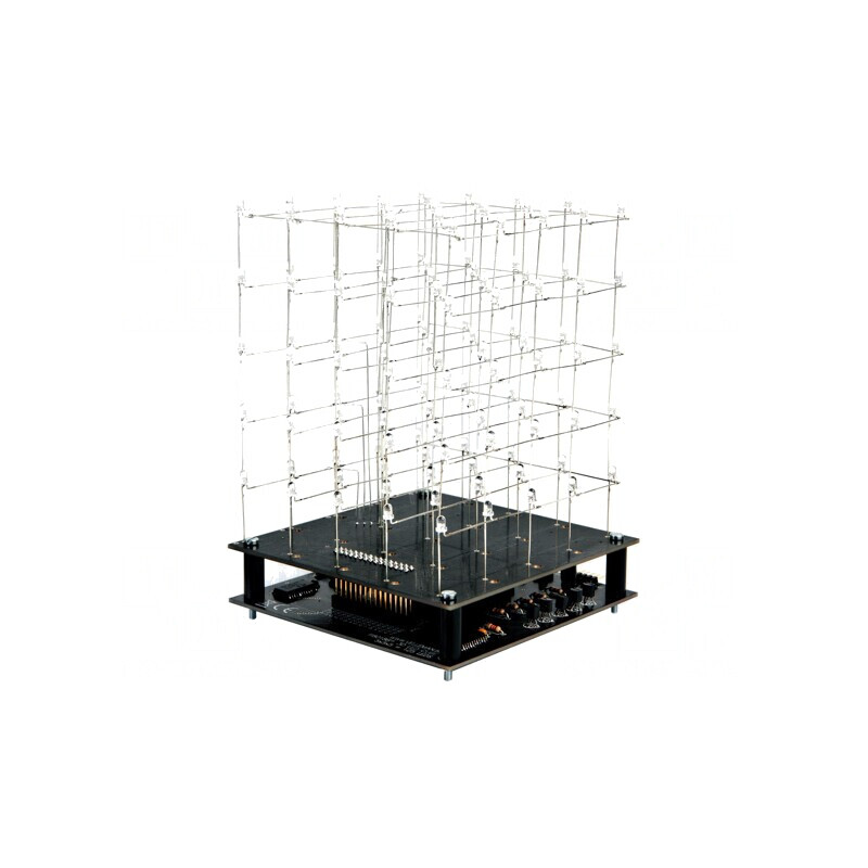 Lampa Cub LED 3D Albă 9VDC | Electronic-mag.ro | Componente Electronice