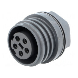 Conector Circular Soclu Mamă 5 PIN Alamă | Electronic-mag.ro | Componente Electronice
