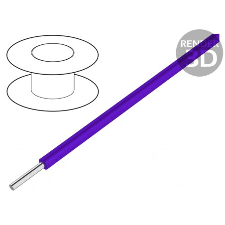 Cablu HookUp Wire Cu 28AWG PTFE Violet 30.5m | Electronic-mag.ro | Componente Electronice