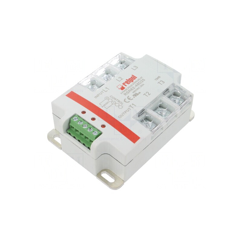 Releu Semiconductor 25A 3-Fazat 24-530VAC  | Electronic-mag.ro | Componente Electronice