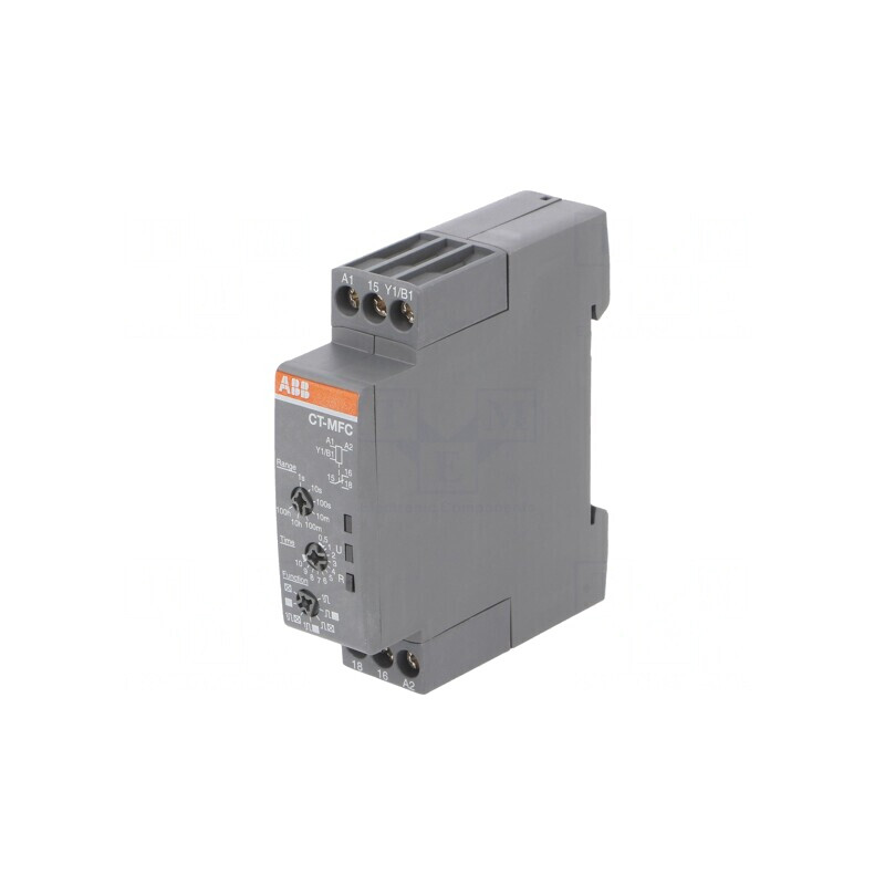 Timer 0,05s-100h SPDT pentru șină DIN, 24-240VAC/24-48VDC | Electronic-mag.ro | Componente Electronice