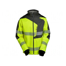 Bluză softshell galben-gri fluorescent XXXL