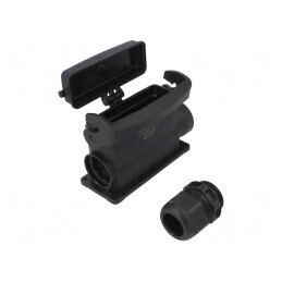Carcasă pentru conectori HDC Han-Eco B 24B drept | Electronic-mag.ro | Componente Electronice