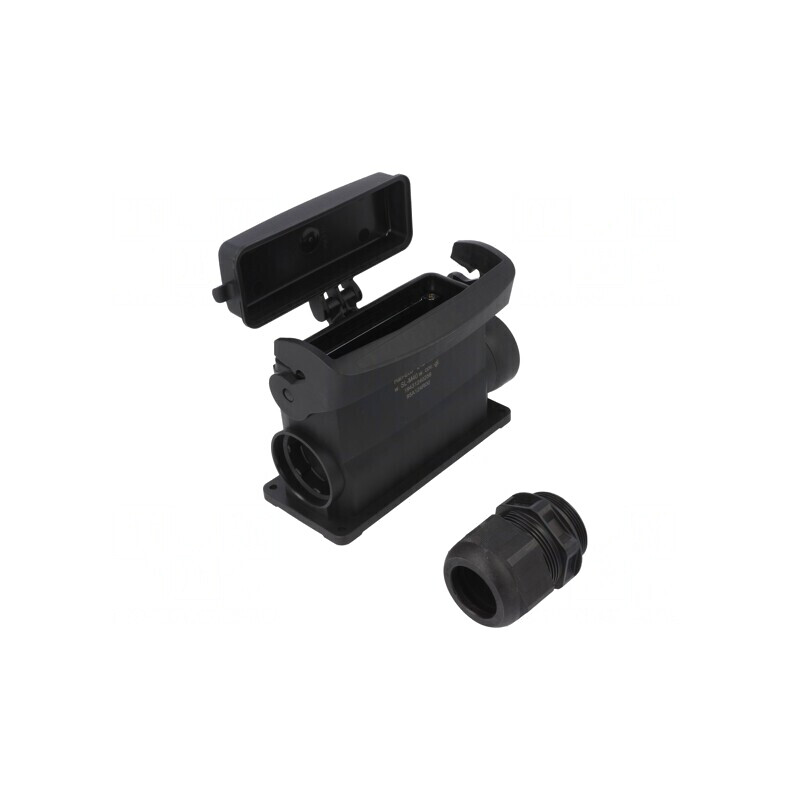 Carcasă pentru conectori HDC Han-Eco B 24B drept | Electronic-mag.ro | Componente Electronice