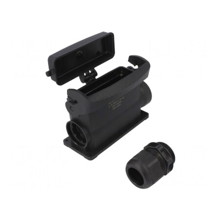 Carcasă pentru conectori HDC Han-Eco B 24B drept | Electronic-mag.ro | Componente Electronice