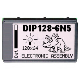 Afișaj LCD Grafic 128x64 LED Alb 75x45.8mm | Electronic-mag.ro | Componente Electronice