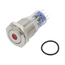Comutator Anti-Vandalism DPDT 3A 250VAC IP67 Roșu | Electronic-mag.ro | Componente Electronice