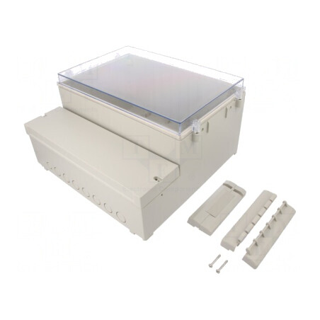 Carcasă de perete ABS gri 296x281x158mm | Electronic-mag.ro | Componente Electronice