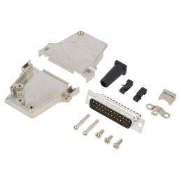 Conector D-Sub 25-Pin Tată Unghi 45° Cu Șurub | Electronic-mag.ro | Componente Electronice