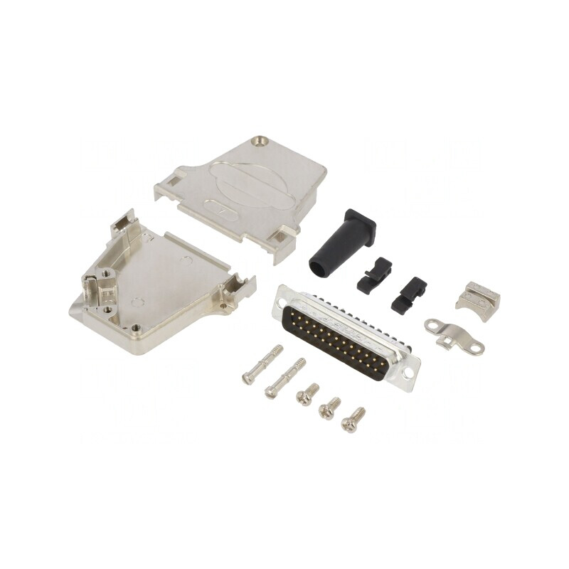 Conector D-Sub 25-Pin Tată Unghi 45° Cu Șurub | Electronic-mag.ro | Componente Electronice