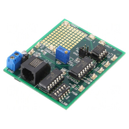 Kit Dezvoltare Microchip MCP6S21 MCP6S26 MCP6S91 PIC16F676 MCP6S2XEV | Electronic-mag.ro | Componente Electronice