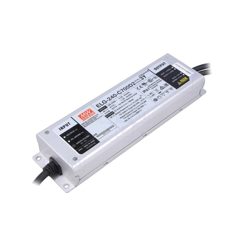 Alimentator LED 240W 700mA IP67 | Electronic-mag.ro | Componente Electronice