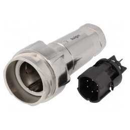 Mufă Circulară 6 PIN Nichelată Buccaneer 7000 | Electronic-mag.ro | Componente Electronice